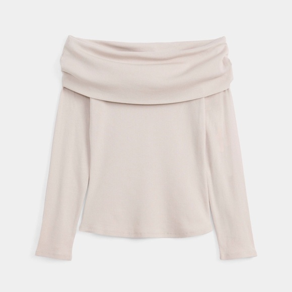 NWT Frank & Oak // The Off Shoulder Top in Creamy Grey - Picture 7 of 7